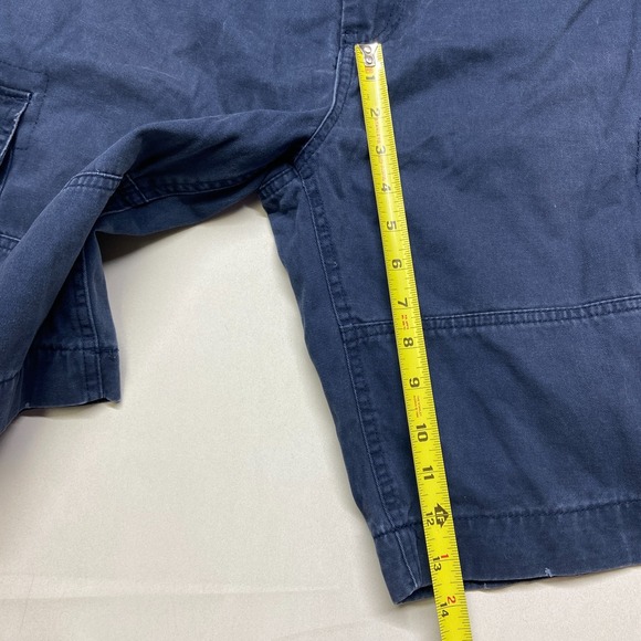 Foot Locker Shorts Mens 36 Navy Blue Denim Cotton Cargo Pockets Casual Outdoor - Picture 8 of 16